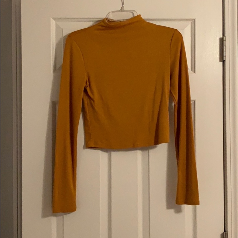 High Neck Burnt Orange Crop Top